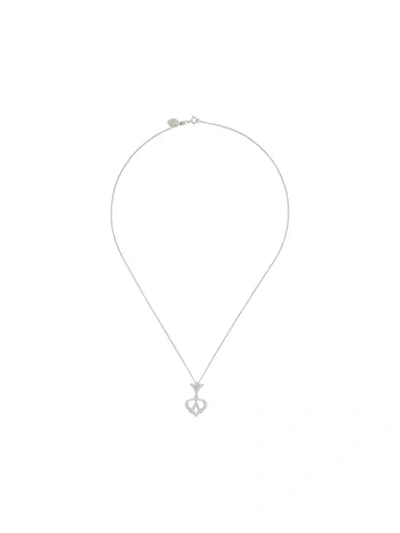 Shop V Jewellery Spade Necklace In Silver