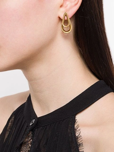 ANNELISE MICHELSON DOUBLE ELLIPSE EARRINGS - 金色