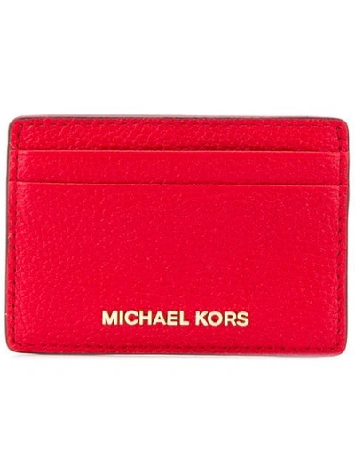 Shop Michael Michael Kors Small Cardholder In Red