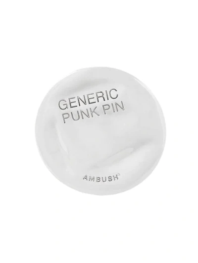 Shop Ambush Generic Pin Badge In Metallic