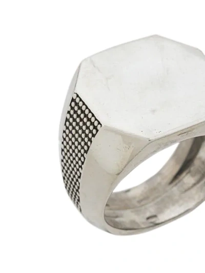 Shop Emanuele Bicocchi Signet Ring In Silver