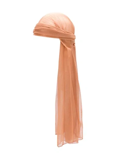 Shop Atu Body Couture Large Scarf Head Wrap In Orange