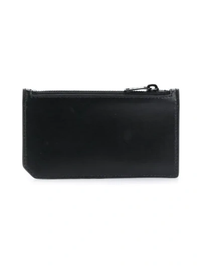 Shop Saint Laurent Zip Leather Purse - Black