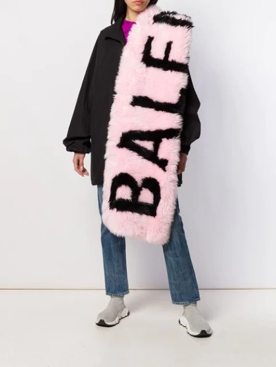 Balenciaga Giant Scarf In Faux Fur In Pink | ModeSens