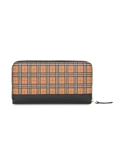 BURBERRY HOUSE CHECK CONTINENTAL WALLET - 黄色