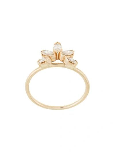 Shop Natalie Marie 14kt Yellow Gold Diamond Sun Ring
