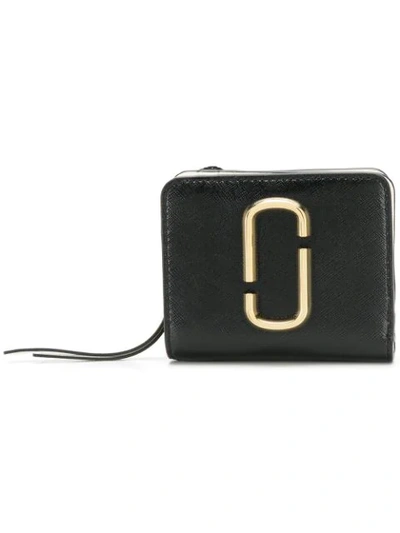 Shop Marc Jacobs Mini The Snapshot Compact Wallet In Black