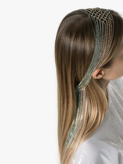 Shop Rosantica Crystal Embellished Headband In Metallic