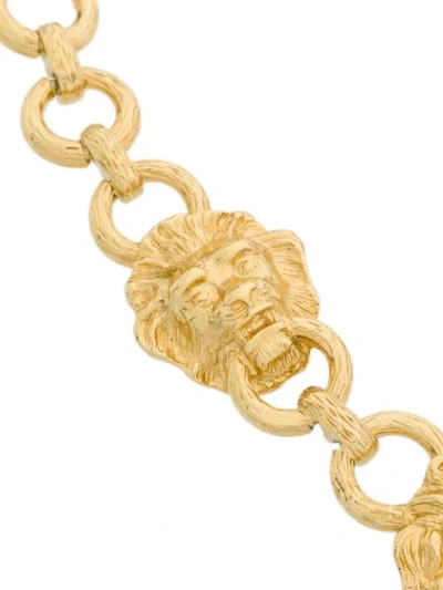 Pre-owned Susan Caplan Vintage 1980s Vintage Kenneth Jay Lane Doorknocker Necklace In Gold