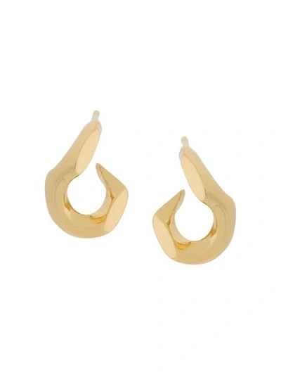 Shop Annelise Michelson Pierced Chain Earrings In Gold