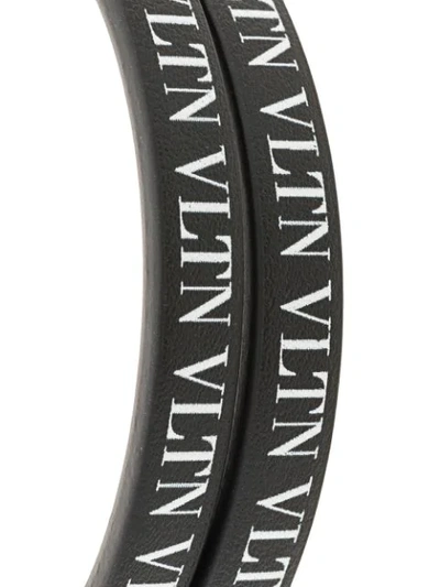 Shop Valentino Garavani Vltn Wrap Bracelet In Black