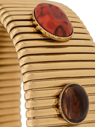 Shop Gas Bijoux Strada Ribbed Bracelet In Gold