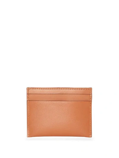 Shop Burberry Horseferry Print Leather Card Case In Brown