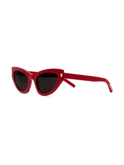 Shop Saint Laurent Red 215 Grace Sunglasses