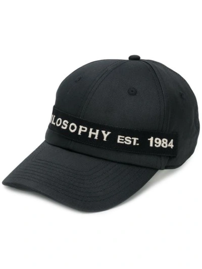 Shop Philosophy Di Lorenzo Serafini Logo Patch Baseball Cap In Black