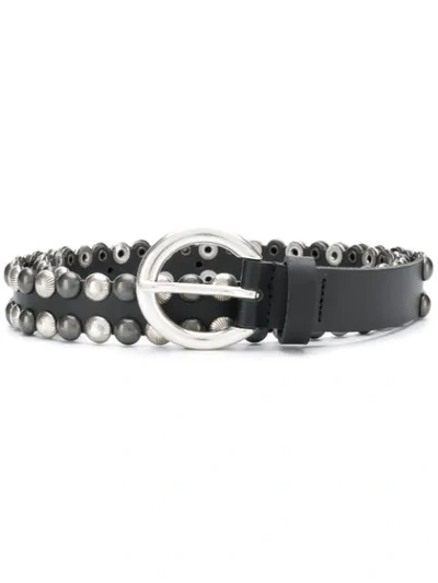 Shop Pinko Studded Belt In Black