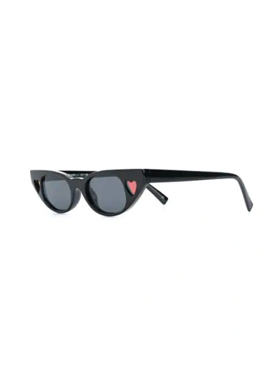 Shop Le Specs X Adam Selman Cat-eye-sonnenbrille In Black