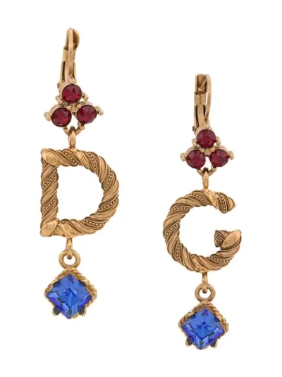 Shop Dolce & Gabbana Jewel D&g Earrings In Gold