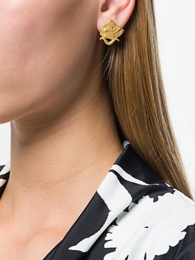 Shop Alighieri Fragments Of Naples Studs Earrings In Gold