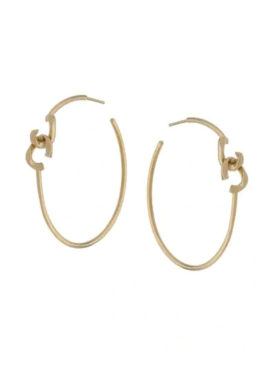 ANNELISE MICHELSON TINY DECHAINEE MEDIUM HOOPS - 金色