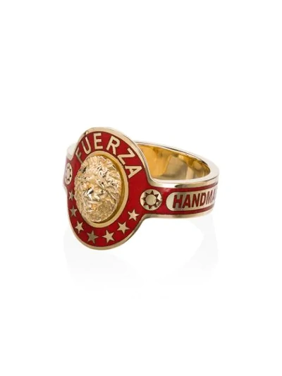 Shop Foundrae 18kt Yellow Gold Strength Cigar Band Ring