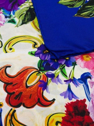 Shop Dolce & Gabbana Majolica Print Neck Tie In Blue