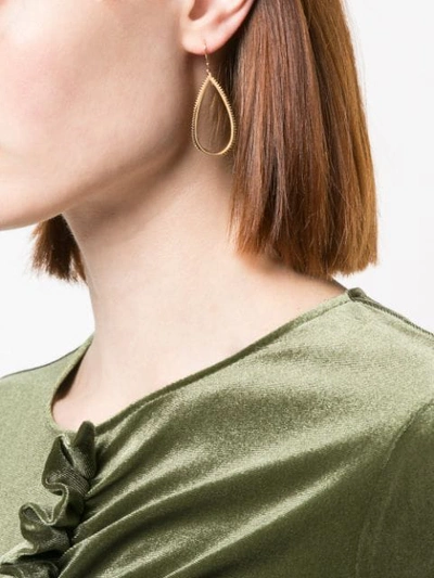 Shop Eva Fehren 18k Rose Gold Earrings With Bevel Detail In Rosegld