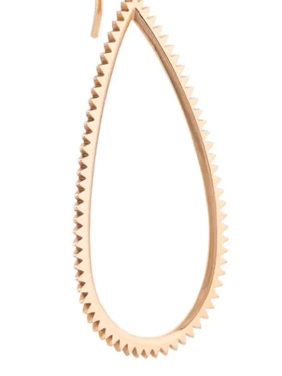 Shop Eva Fehren 18k Rose Gold Earrings With Bevel Detail In Rosegld