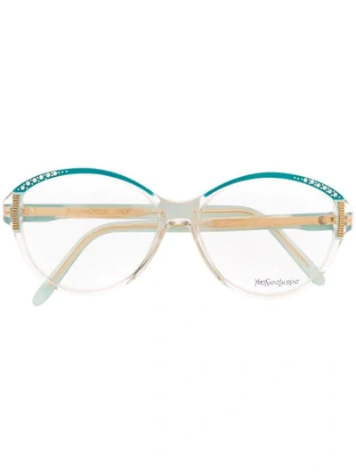 Pre-owned Saint Laurent Transparent Frame Glasses In Neutrals