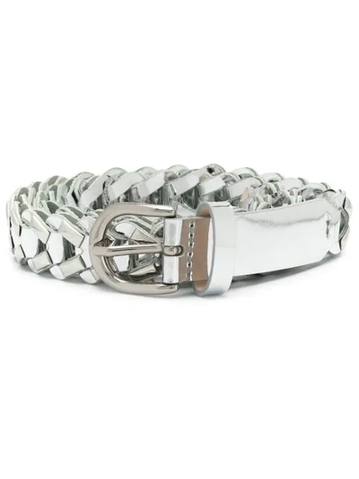 ISABEL MARANT BRAIDED BELT - 金属色