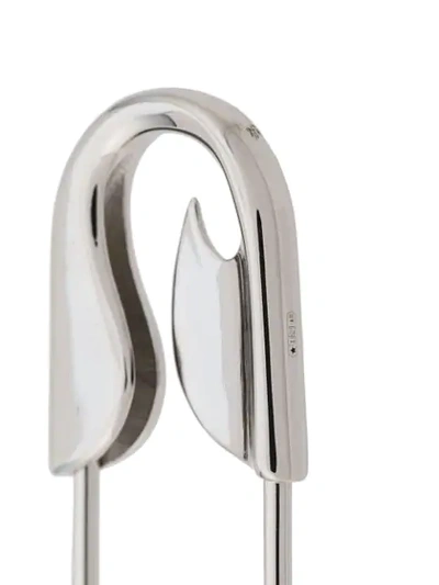 Shop Balenciaga Safety Xl Earrings In Silver