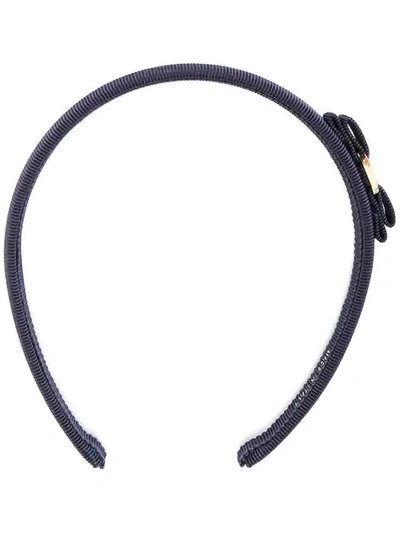 Shop Ferragamo Bow Hairband In Blue