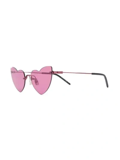 Shop Saint Laurent Lou Lou Sunglasses In Pink