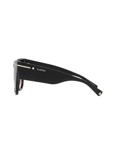 Shop Valentino Cat-eye Frame Sunglasses In Black