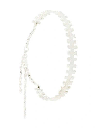 Wouters & Hendrix My Favourite Notched Cast Ribbon Bracelet In Metallic