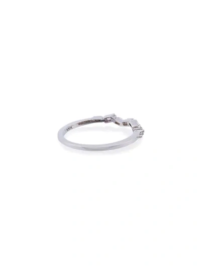 Shop Suzanne Kalan 18k White Gold And Diamond Baguette Thin Band