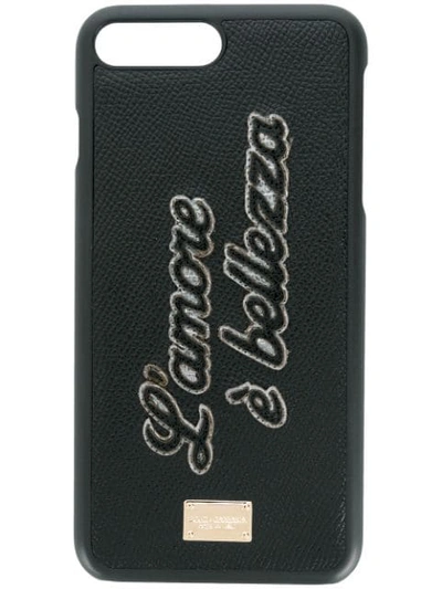 Shop Dolce & Gabbana 'l'amore È Bellezza' Iphone 6 Plus/6s Plus-hülle In Black