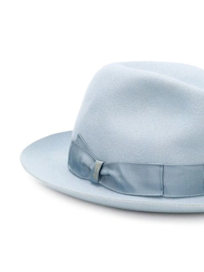 Shop Borsalino Ribbon Hat In Blue