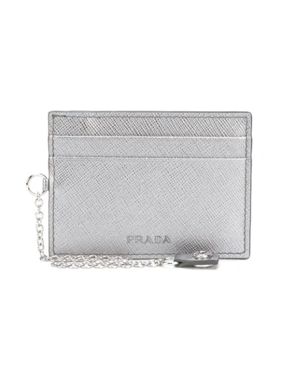 Shop Prada Metallic Continental Wallet