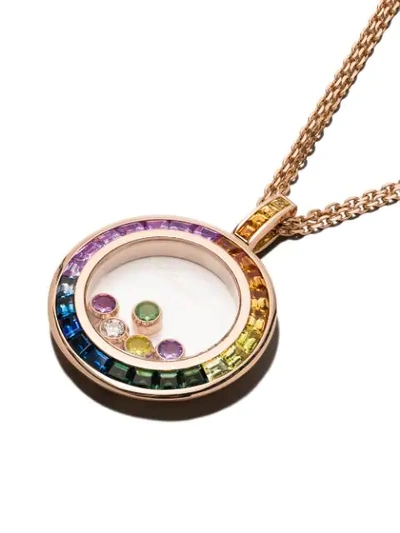 Shop Chopard 18kt Rose Gold Happy Diamonds Icons Pendant Necklace
