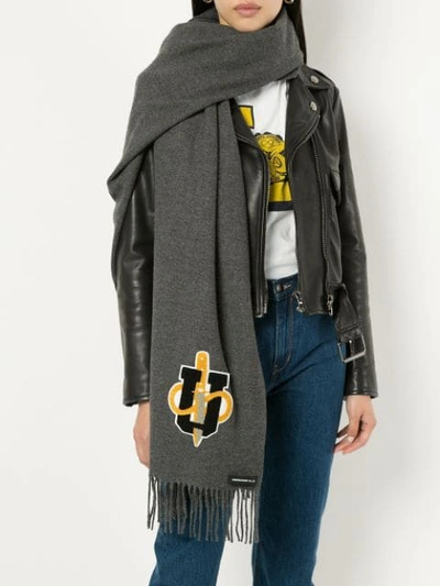 Shop Undercover Long Scarf In Grey