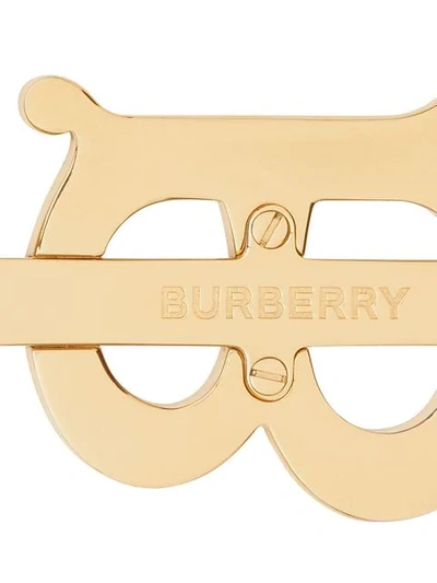 Shop Burberry Monogram Motif Gold-plated Key Charm In Pink