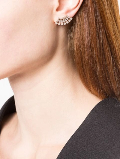 Shop Anita Ko 18kt Rose Gold Floating Ava Diamond Earrings