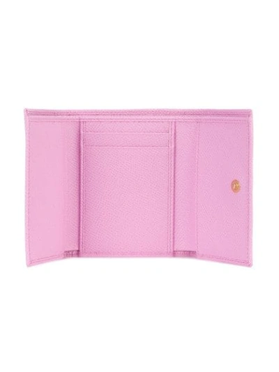 Shop Dolce & Gabbana Small Dauphine Leather Wallet - Pink