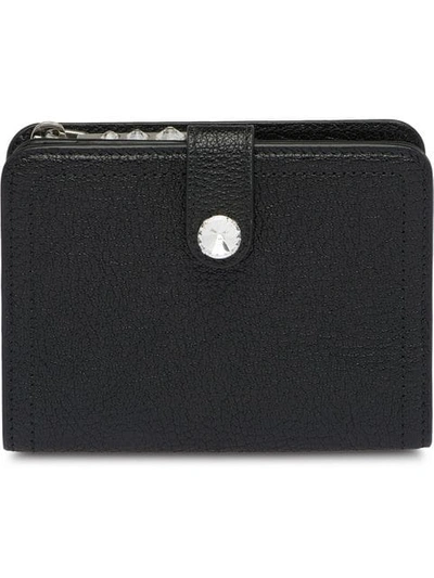 Shop Miu Miu 'madras' Portemonnaie In Black