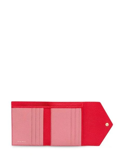 Shop Miu Miu Love Wallet In Pink