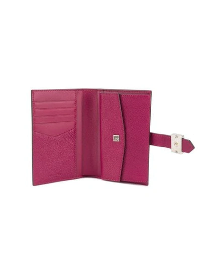 Shop Givenchy Logo Wallet In Purple
