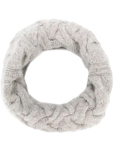 Shop Fabiana Filippi Knitted Snood - Neutrals