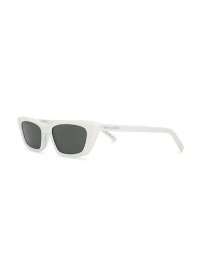 Shop Saint Laurent Sl277 Sunglasses In White
