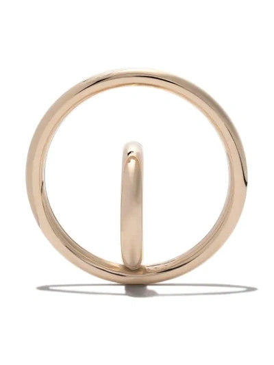 Shop Charlotte Chesnais Saturn Blow Large Earring In Metallic